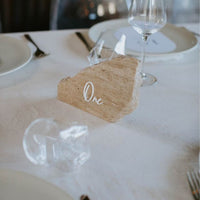 TRAVERTINE STONE BEIGE TABLE NUMBERS