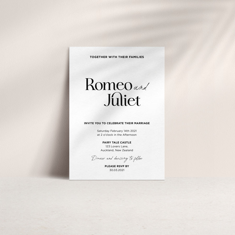 JULIET INVITATION